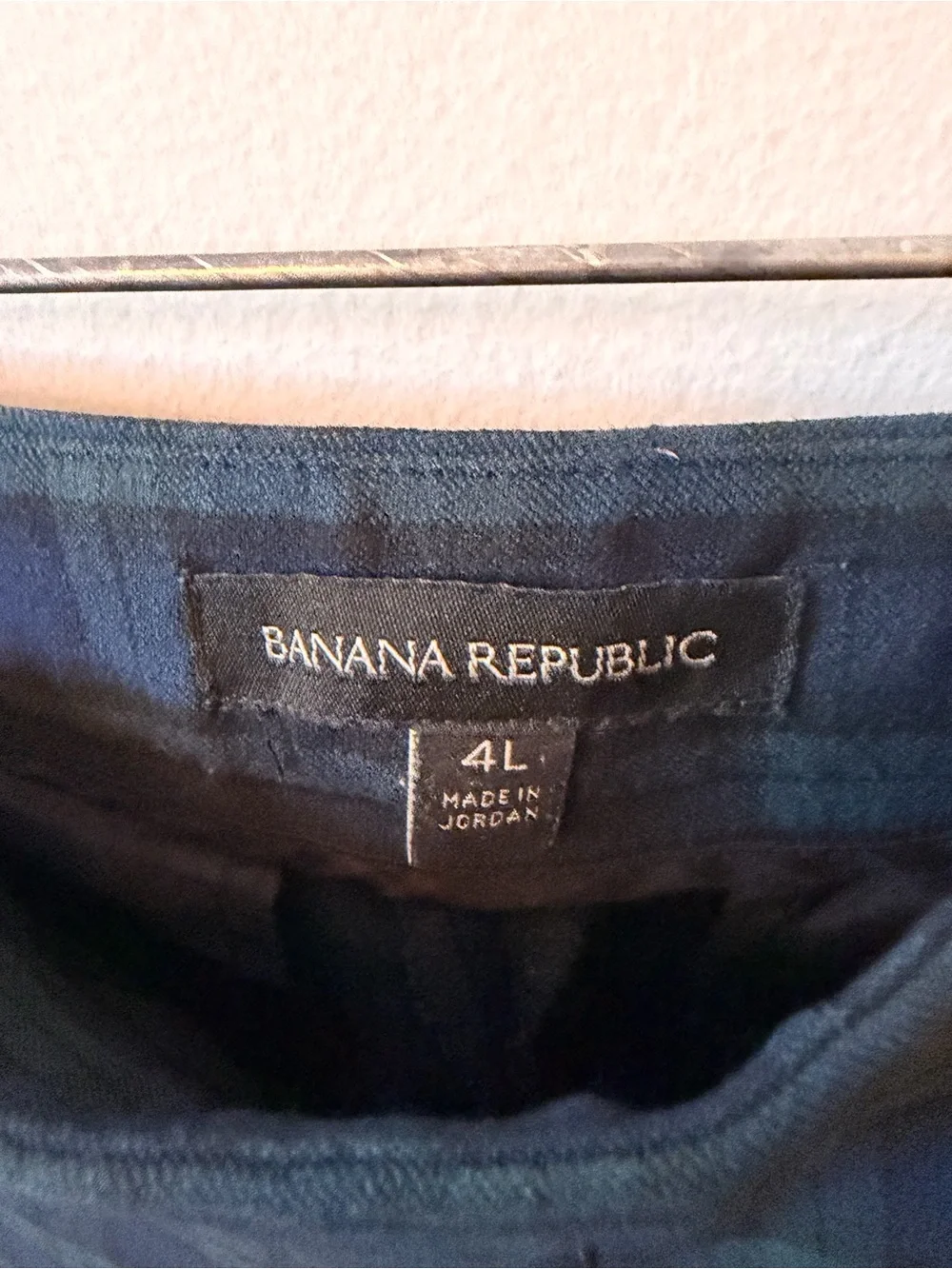 Banana Republic womens Navy and Green Plaid Dress Pants